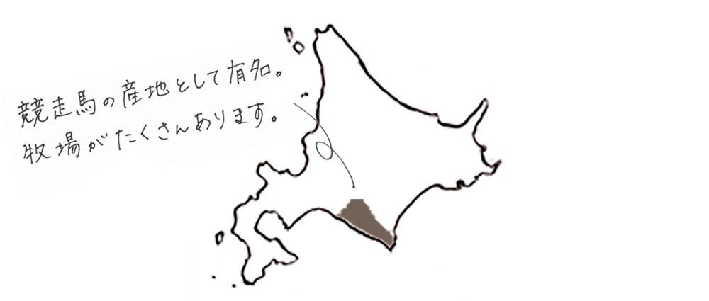 北海道産クローバーはちみつは北海道日高地方で採れています。